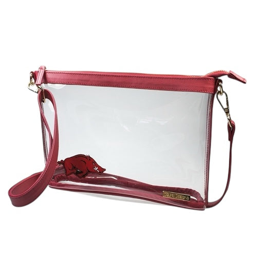 Capri Designs Clear Stadium Bag – Large (Arkansas Razorbacks Edition)