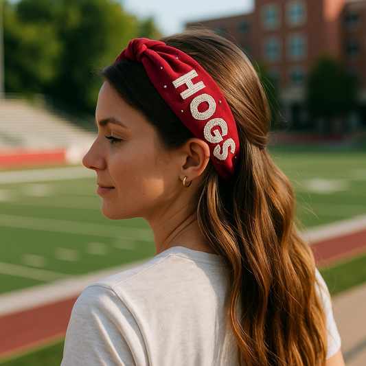 Capri Designs Beaded Hog Knotted Headband