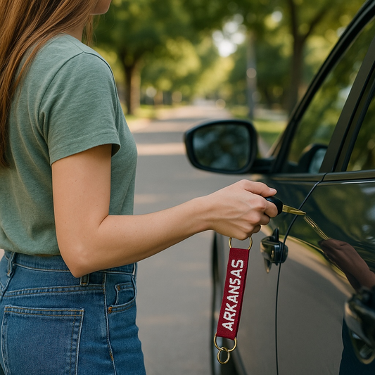 Arkansas Beaded key chain