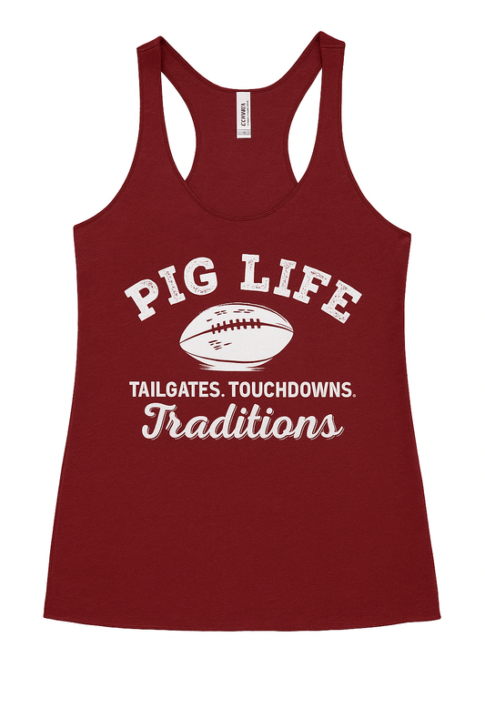 PigLife "Traditions" - Red (Racerback Tank)