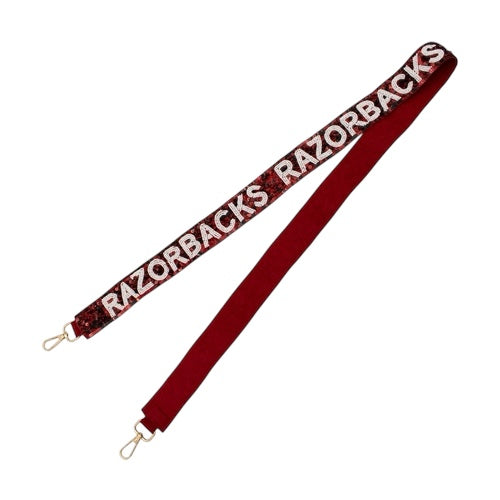 Capri Designs Red Sequined Stadium Bag Strap