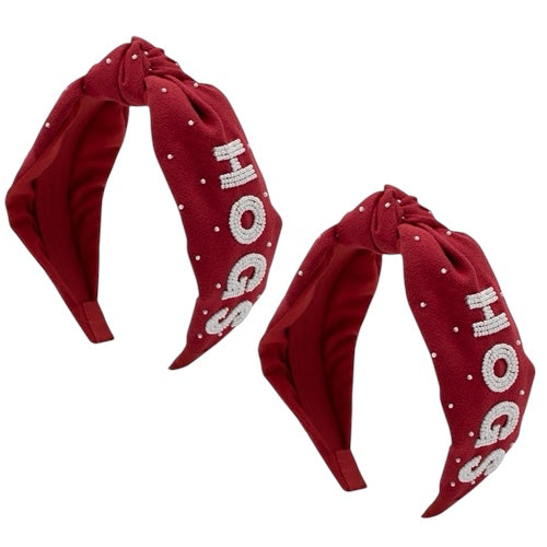 Capri Designs Beaded Hog Knotted Headband